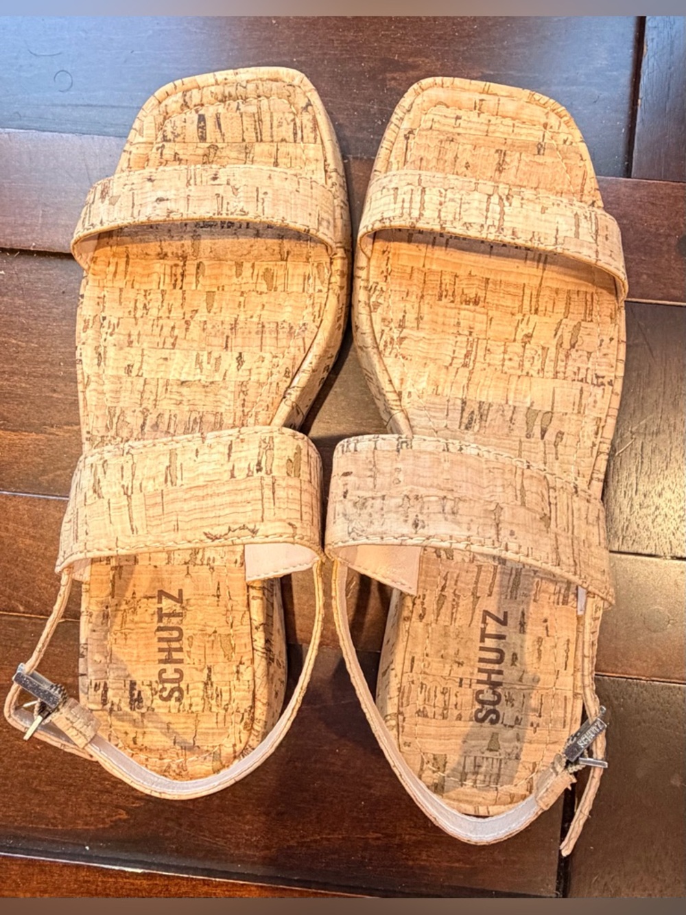 Schutz Cork Platform Slingback Sandal - Size 8.5B